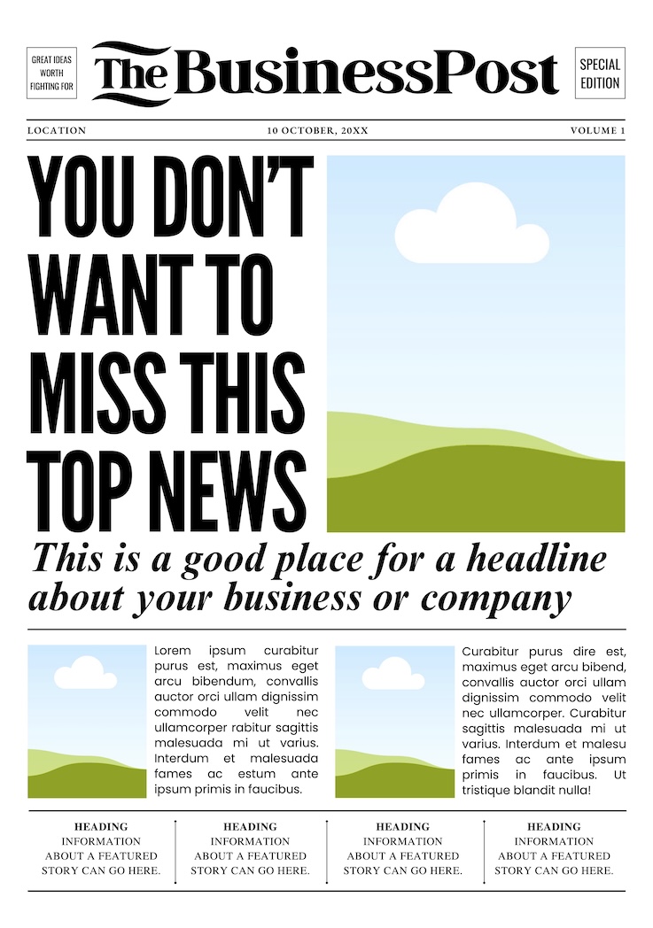 Newspaper template